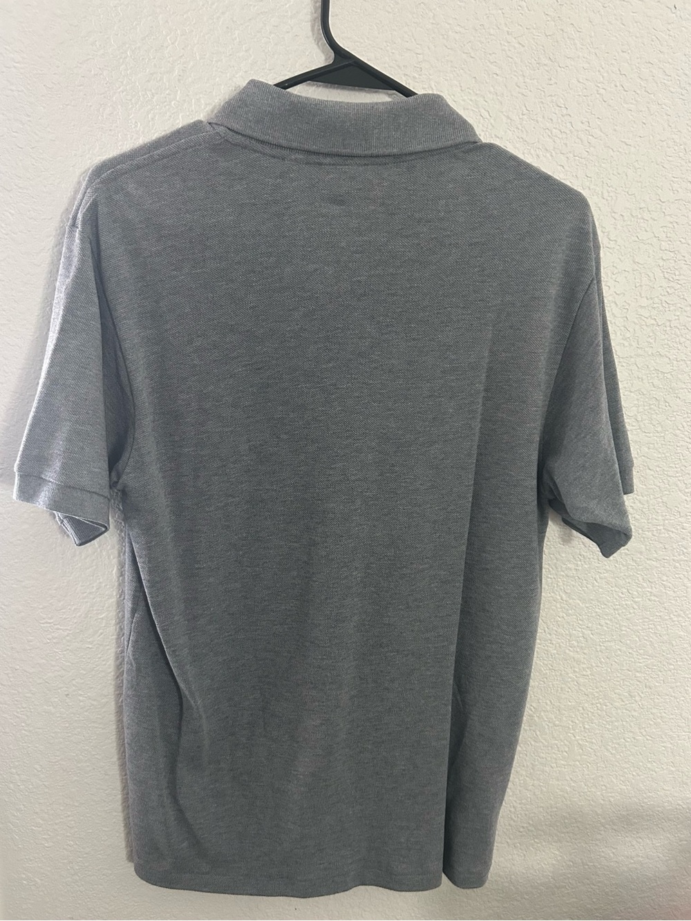 Lacoste Men's Grey Pique Polo with Green Crocodile Logo - Picture 3 of 4